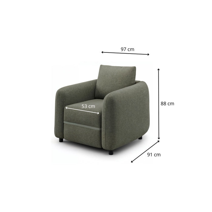 LUSH round lounge armchair with armrests