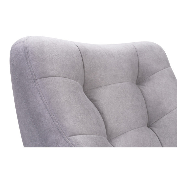 NORDI lounge armchair, quilted, on wooden legs