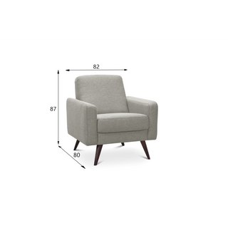 Fotel SAMSO nowoczesny na drewnianych nóżkach