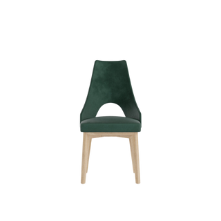 AURA upholstered chair on wooden legs