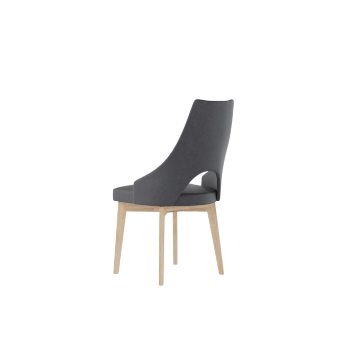 AURA upholstered chair on wooden legs