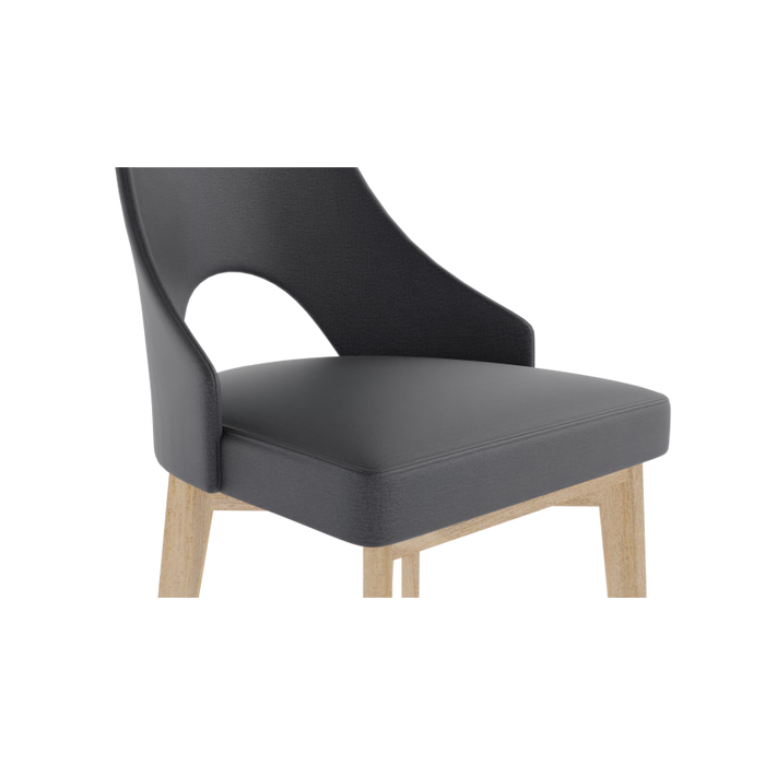 AURA upholstered chair on wooden legs