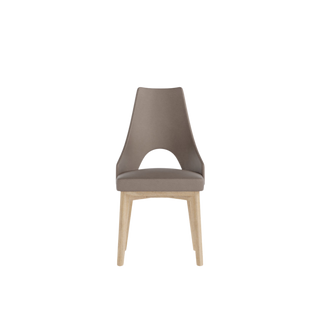 AURA upholstered chair on wooden legs