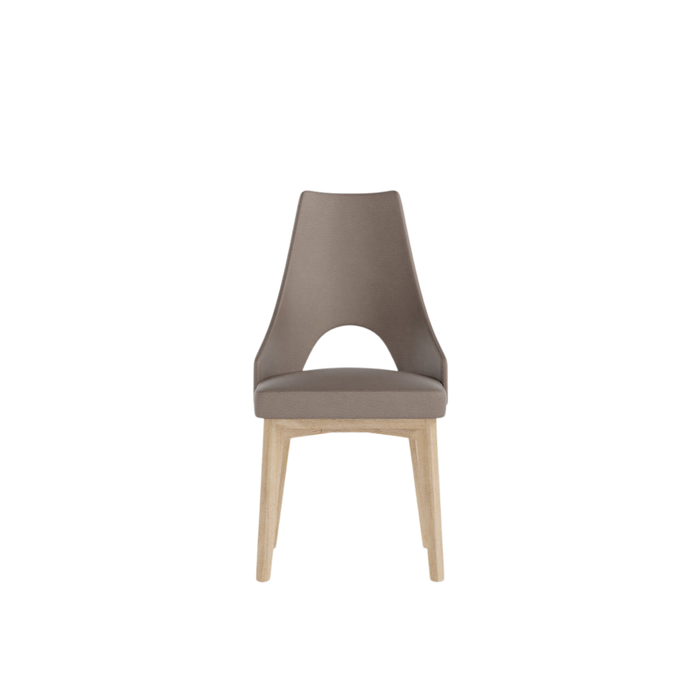 AURA upholstered chair on wooden legs