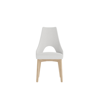 AURA upholstered chair on wooden legs