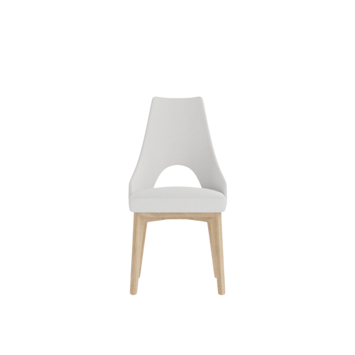 AURA upholstered chair on wooden legs