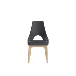 AURA upholstered chair on wooden legs