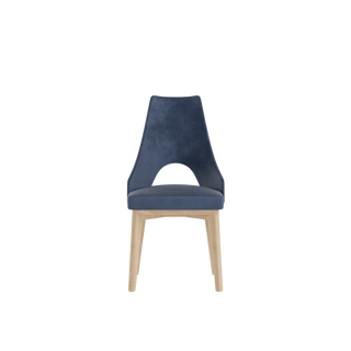 AURA upholstered chair on wooden legs