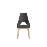 AURA upholstered chair on wooden legs