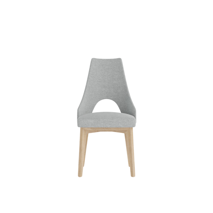 AURA upholstered chair on wooden legs