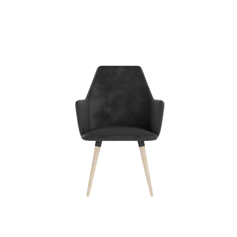 COSMO upholstered chair on wooden legs