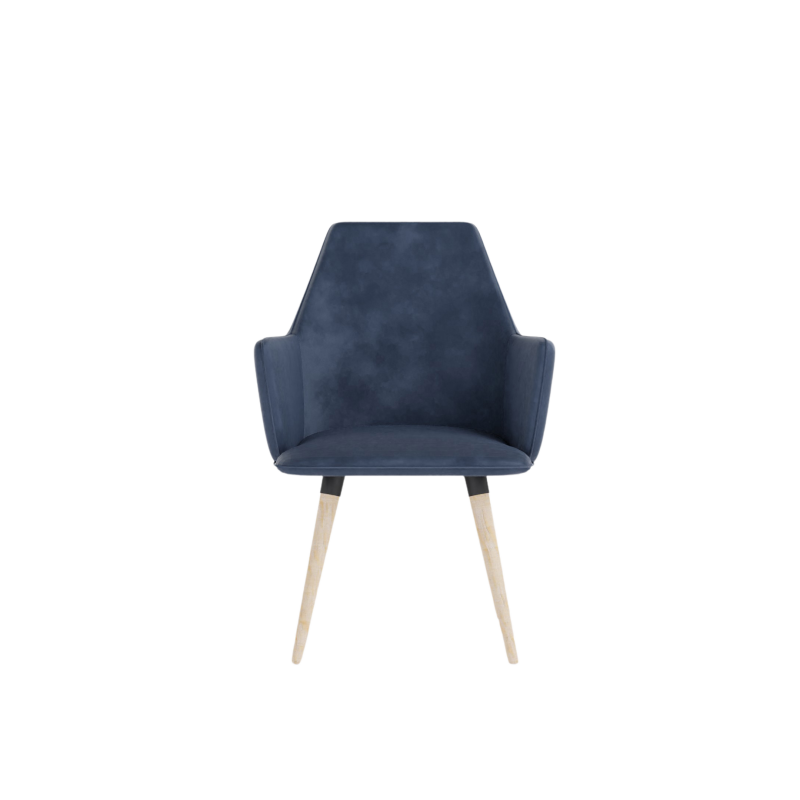 COSMO upholstered chair on wooden legs