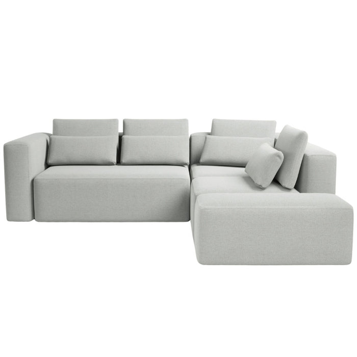 Large corner sofa FLEXI with sleeping function DL and bedding container