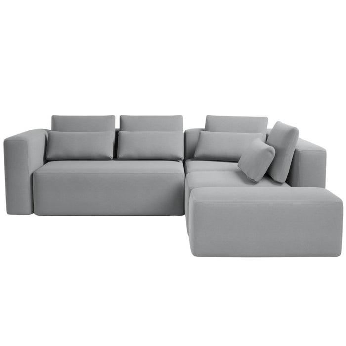Large corner sofa FLEXI with sleeping function DL and bedding container