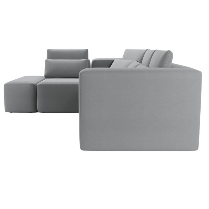 Large corner sofa FLEXI with sleeping function DL and bedding container
