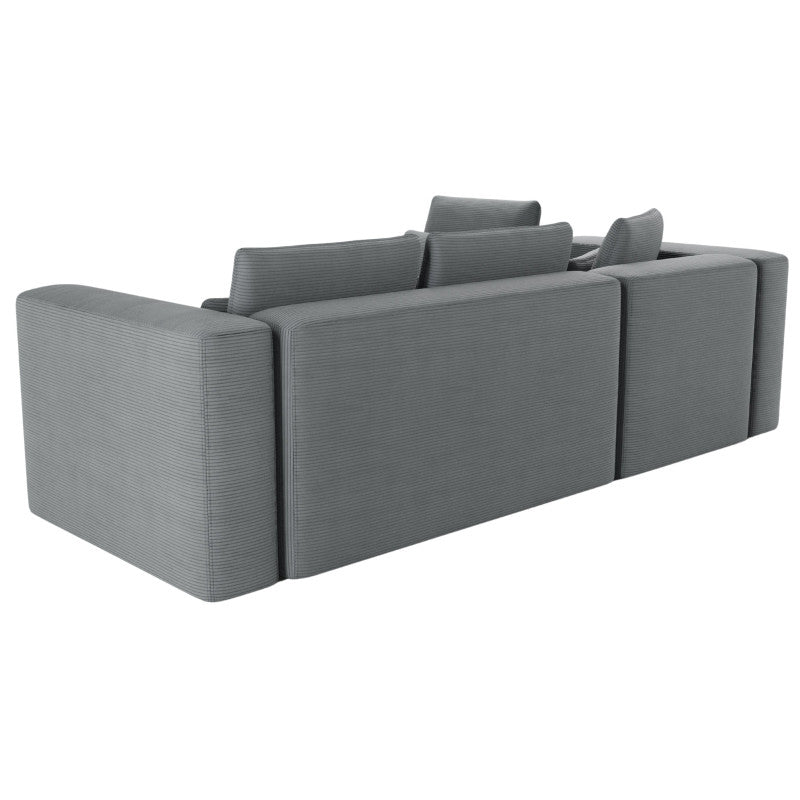 Large corner sofa FLEXI with sleeping function DL and bedding container