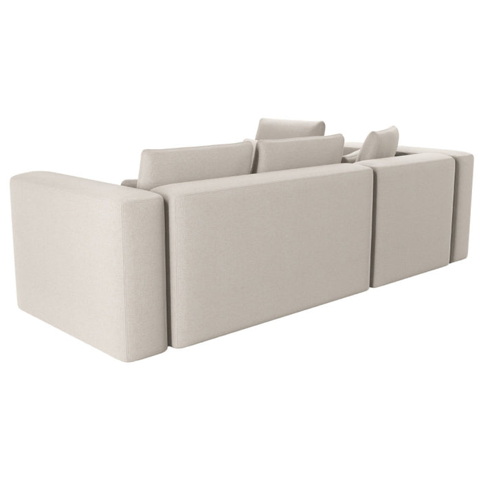 Large corner sofa FLEXI with sleeping function DL and bedding container
