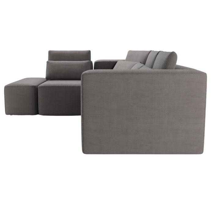 Large corner sofa FLEXI with sleeping function DL and bedding container