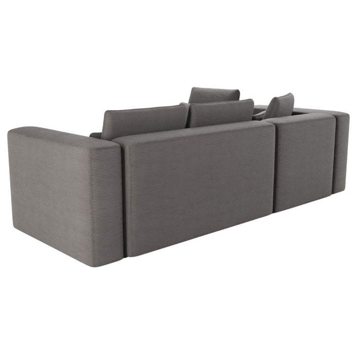 Large corner sofa FLEXI with sleeping function DL and bedding container