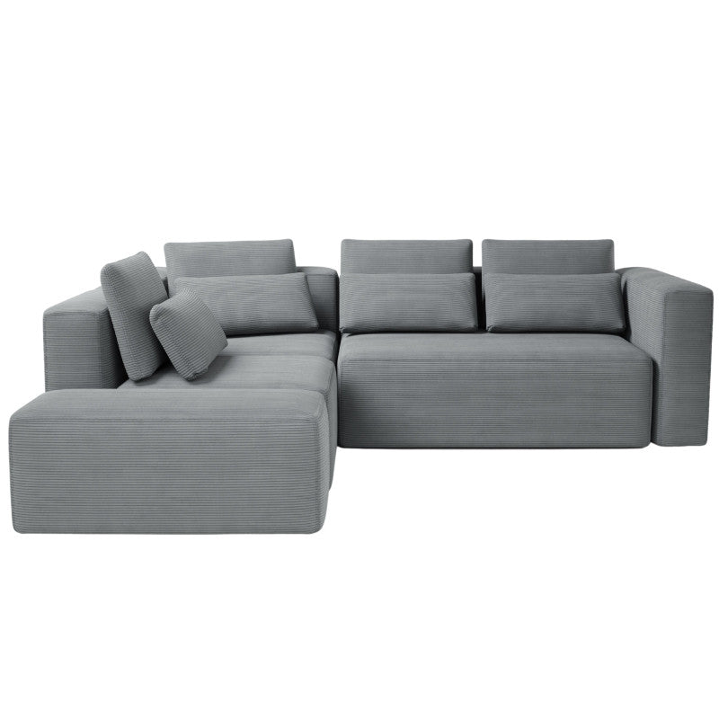 Large corner sofa FLEXI with sleeping function DL and bedding container