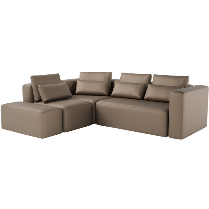 Large corner sofa FLEXI with sleeping function DL and bedding container