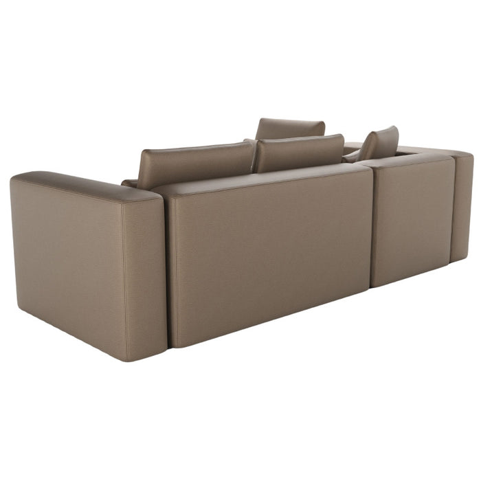 Large corner sofa FLEXI with sleeping function DL and bedding container