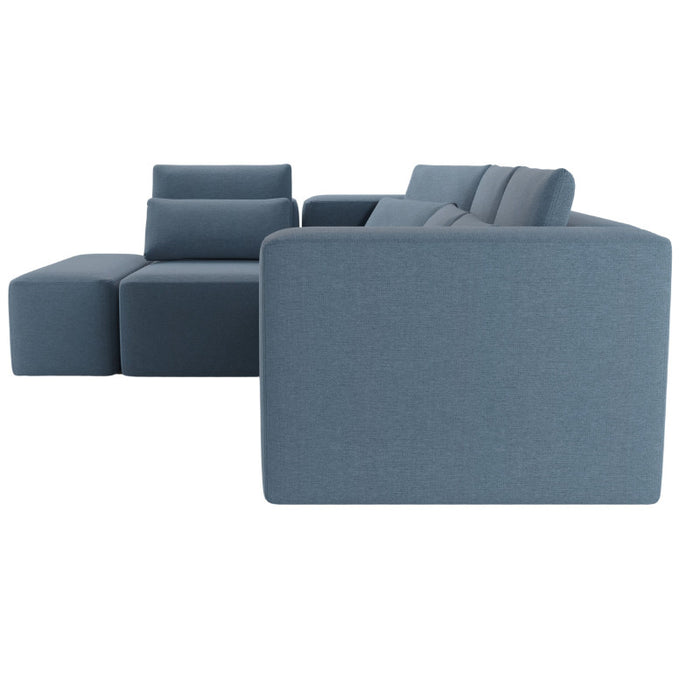 Large corner sofa FLEXI with sleeping function DL and bedding container