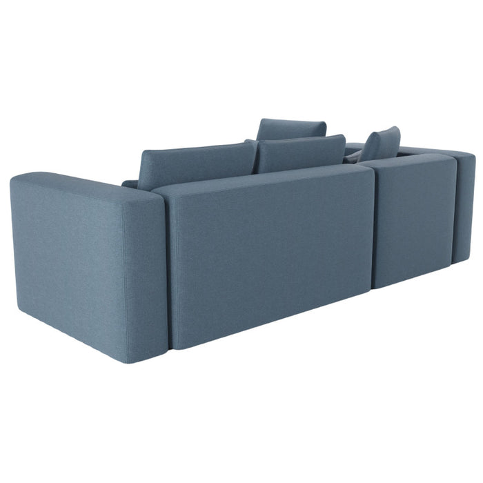 Large corner sofa FLEXI with sleeping function DL and bedding container