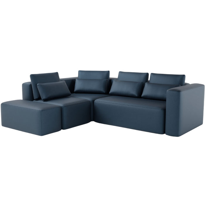 Large corner sofa FLEXI with sleeping function DL and bedding container