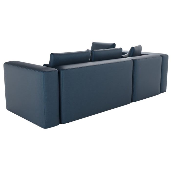 Large corner sofa FLEXI with sleeping function DL and bedding container