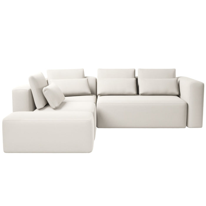 Large corner sofa FLEXI with sleeping function DL and bedding container