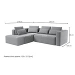Large corner sofa FLEXI with sleeping function DL and bedding container