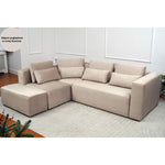 Large corner sofa FLEXI with sleeping function DL and bedding container