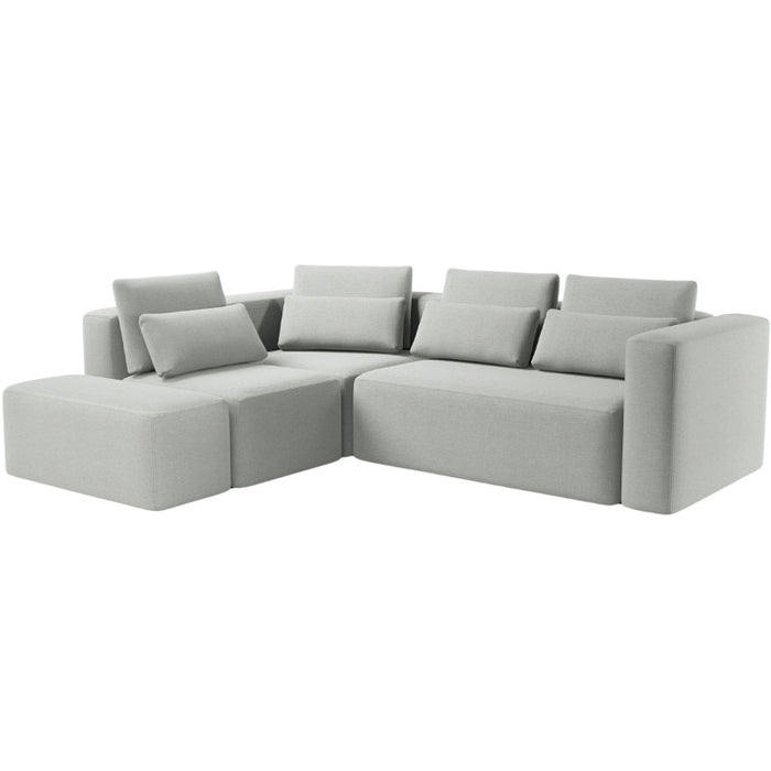 Large corner sofa FLEXI with sleeping function DL and bedding container