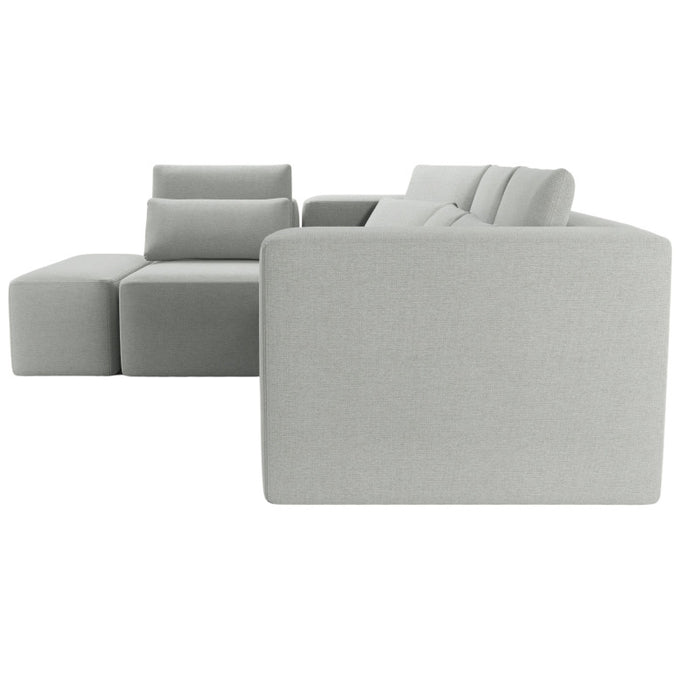 Large corner sofa FLEXI with sleeping function DL and bedding container