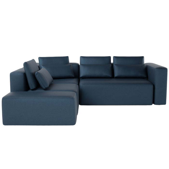 Large corner sofa FLEXI with sleeping function DL and bedding container
