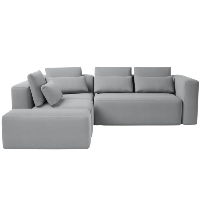 Large corner sofa FLEXI with sleeping function DL and bedding container