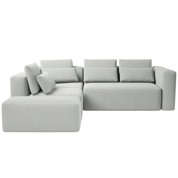 Large corner sofa FLEXI with sleeping function DL and bedding container