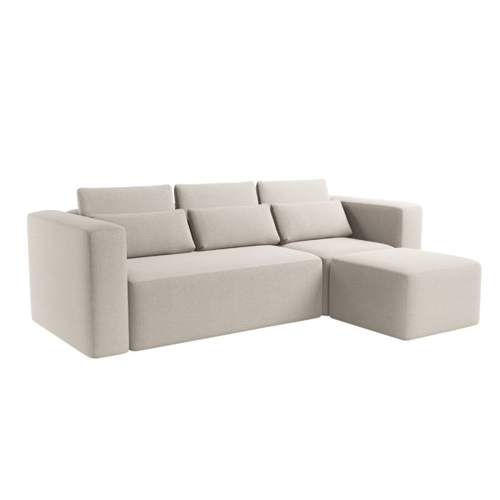 FLEXI corner sofa with sleeping function and bedding container