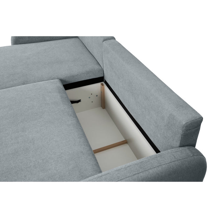 Large corner sofa BLISS with sleeping function and storage