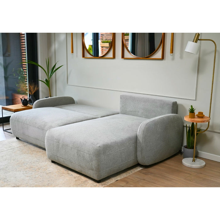 Large corner sofa BLISS with sleeping function and storage