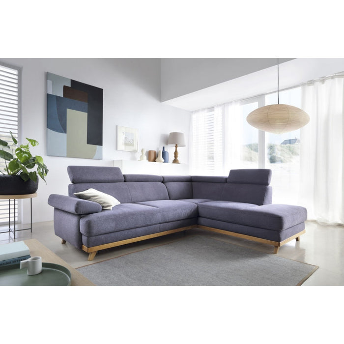 MEMO corner sofa bed with storage and movable headrests