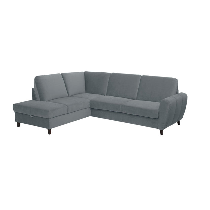 Modern corner sofa TRES for the living room on wooden legs