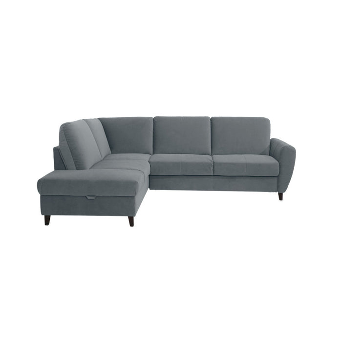 Modern corner sofa TRES for the living room on wooden legs