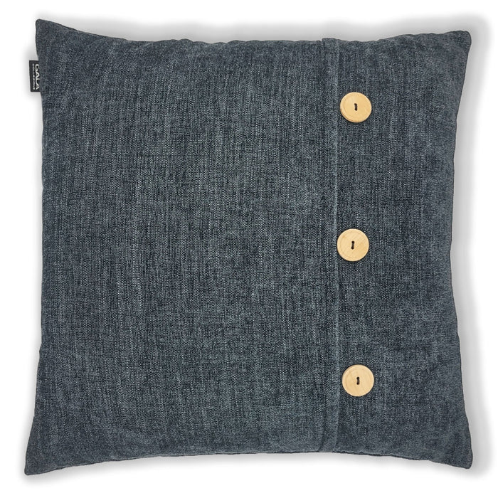 Good Night decorative pillow with wooden buttons 45x45 cm