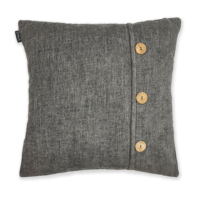 Good Night decorative pillow with wooden buttons 45x45 cm