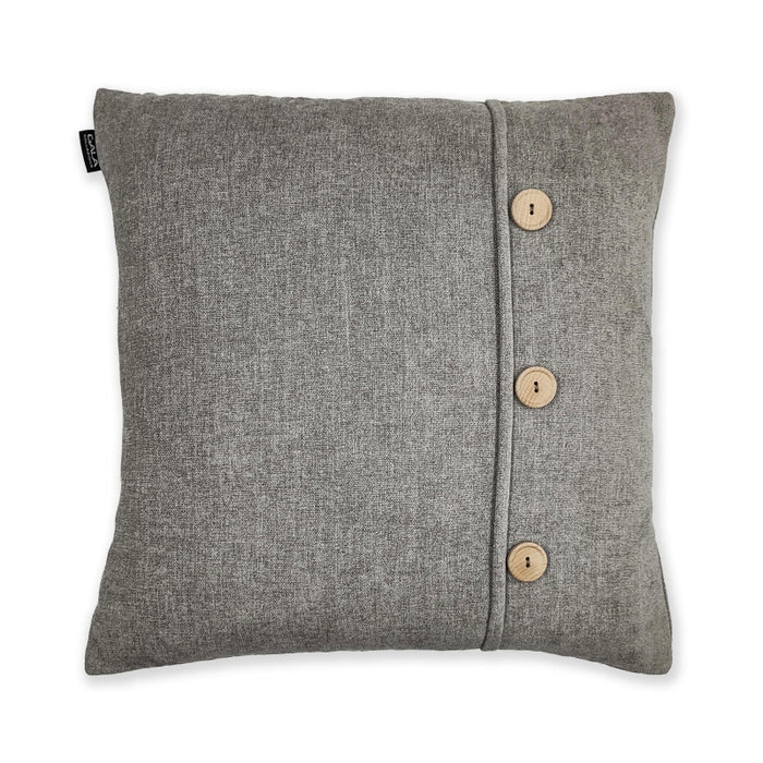 Good Night decorative pillow with wooden buttons 45x45 cm