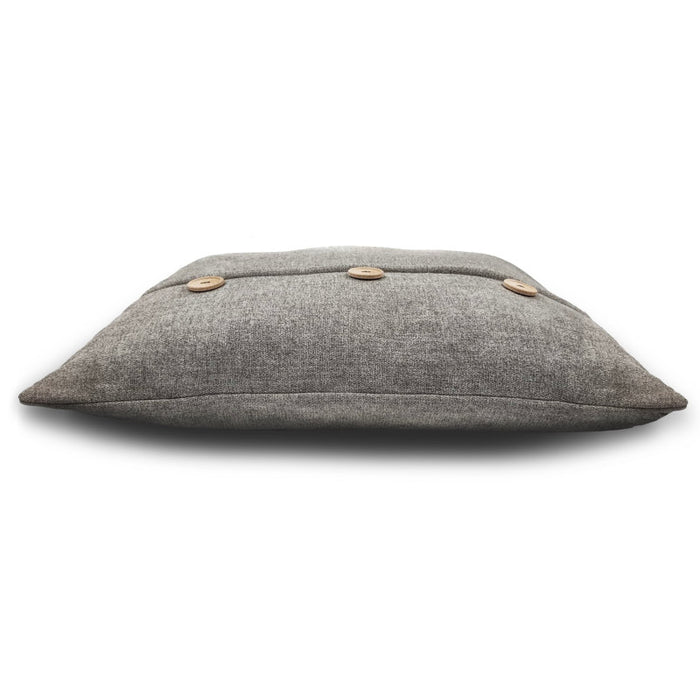 Good Night decorative pillow with wooden buttons 45x45 cm