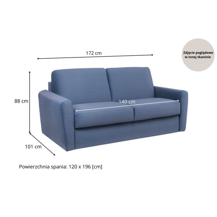 DOLLY 2-seater sofa with sleeping function, Italian frame with a 120 cm mattress