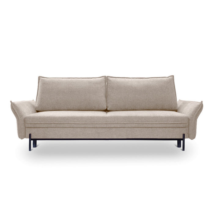 NEXO sofa with DL sleeping function and storage on black metal legs